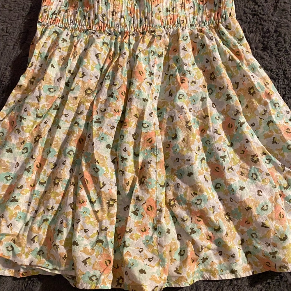 Floral elastic waist skirt